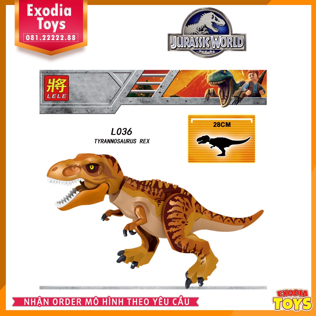 Xếp hình Bigfigure Khủng Long Bạo Chúa : Tyrannosaurus Rex - Đồ Chơi Lắp Ghép Sáng Tạo - LELE L036