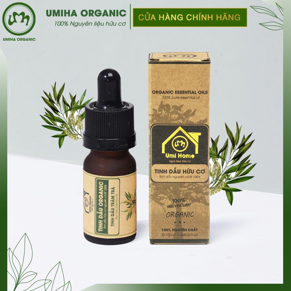 Tinh dầu Tràm Trà Tea Tree Oil hữu cơ UMIHOME nguyên chất - Ngừa mụn và ngăn ngừa thâm sẹo hiệu quả, phục hồi da hư tổn