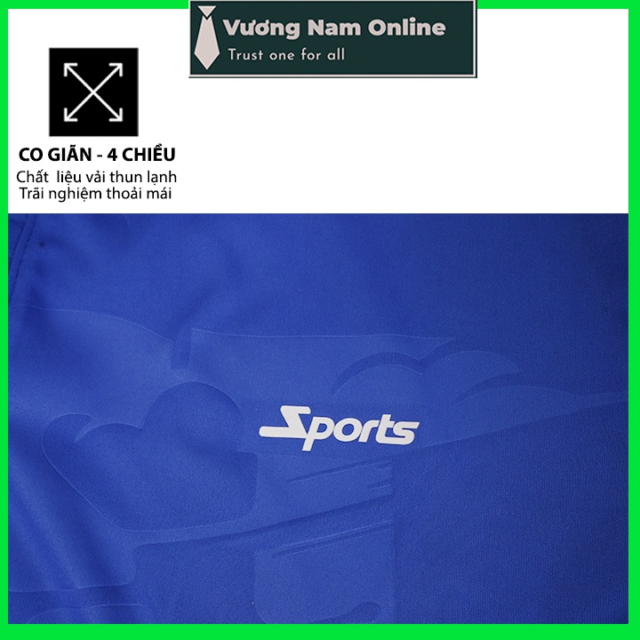 Áo thể thao nam cổ bẻ chất thun lạnh vân dập đẹp co giãn 4 chiều VN90A
