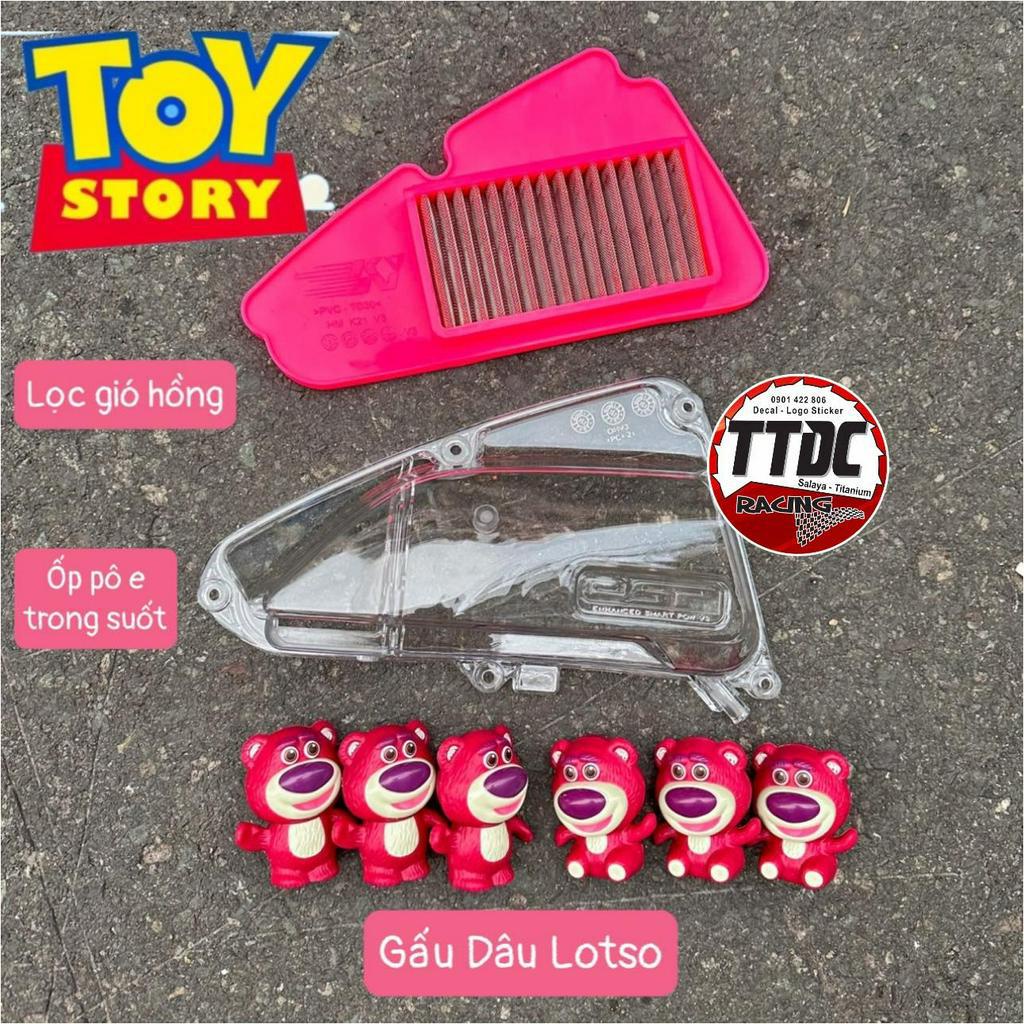 [Tặng thêm 2 Gấu Dâu]Combo Ốp Pô e Lọc gió Vision 2021 2022 2023 tặng thêm gấu dâu lotso