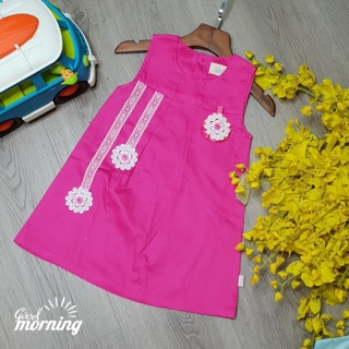 Đầm kate hoa ren kèm kẹp tóc 3d sally