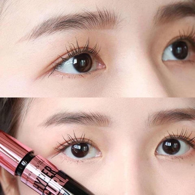 Mascara làm dài và cong mi, không lem trôi Maybelline The Hyper Curl (vỏ đen hồng)