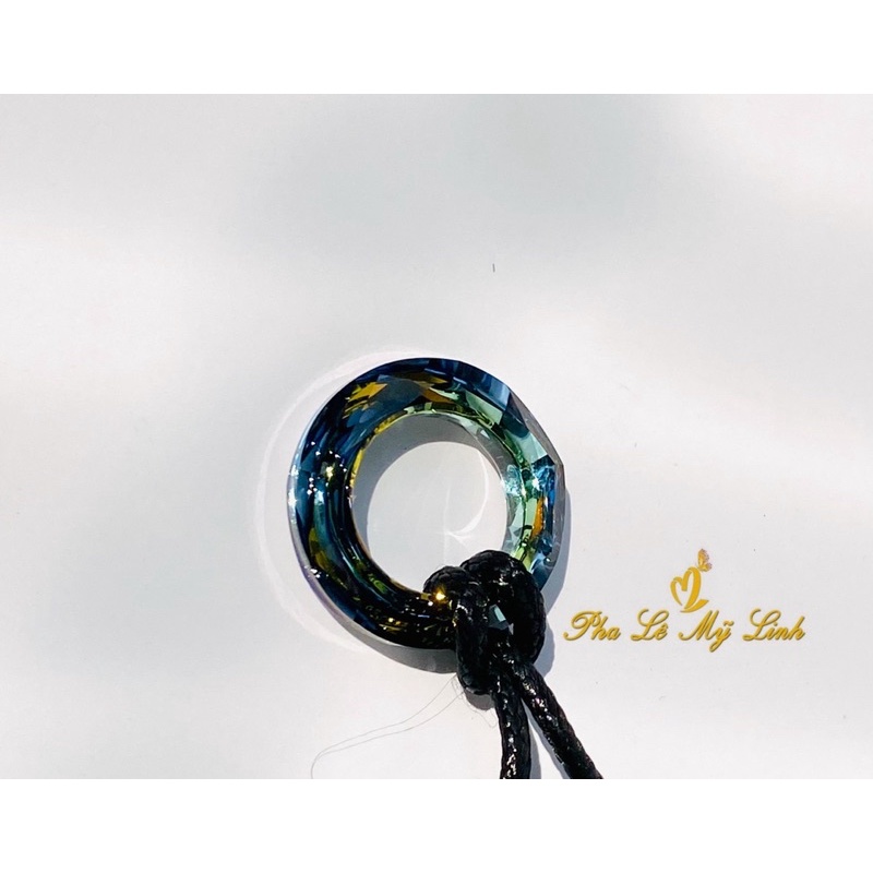 Mặt dây pha lê Swarovski vuông tròn 20mm