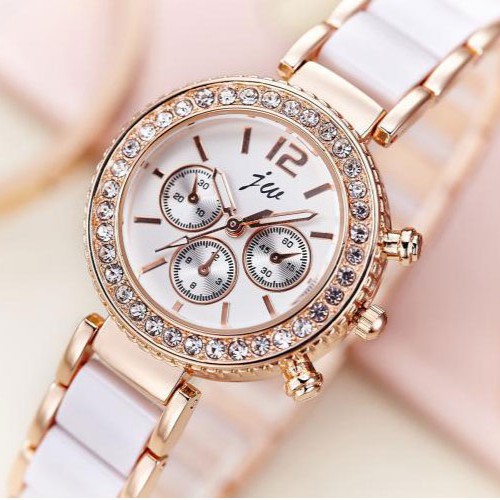 Đồng hồ nữ JW dây giả đá sứ viền mạ vàng thời trang SP713 | BigBuy360 - bigbuy360.vn