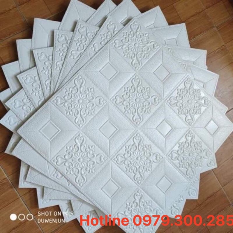 Xốp Dán tường 3D hoa văn tim khổ lớn 3mm rẻ nhất thị trường,siêu giảm giá đến hết tháng