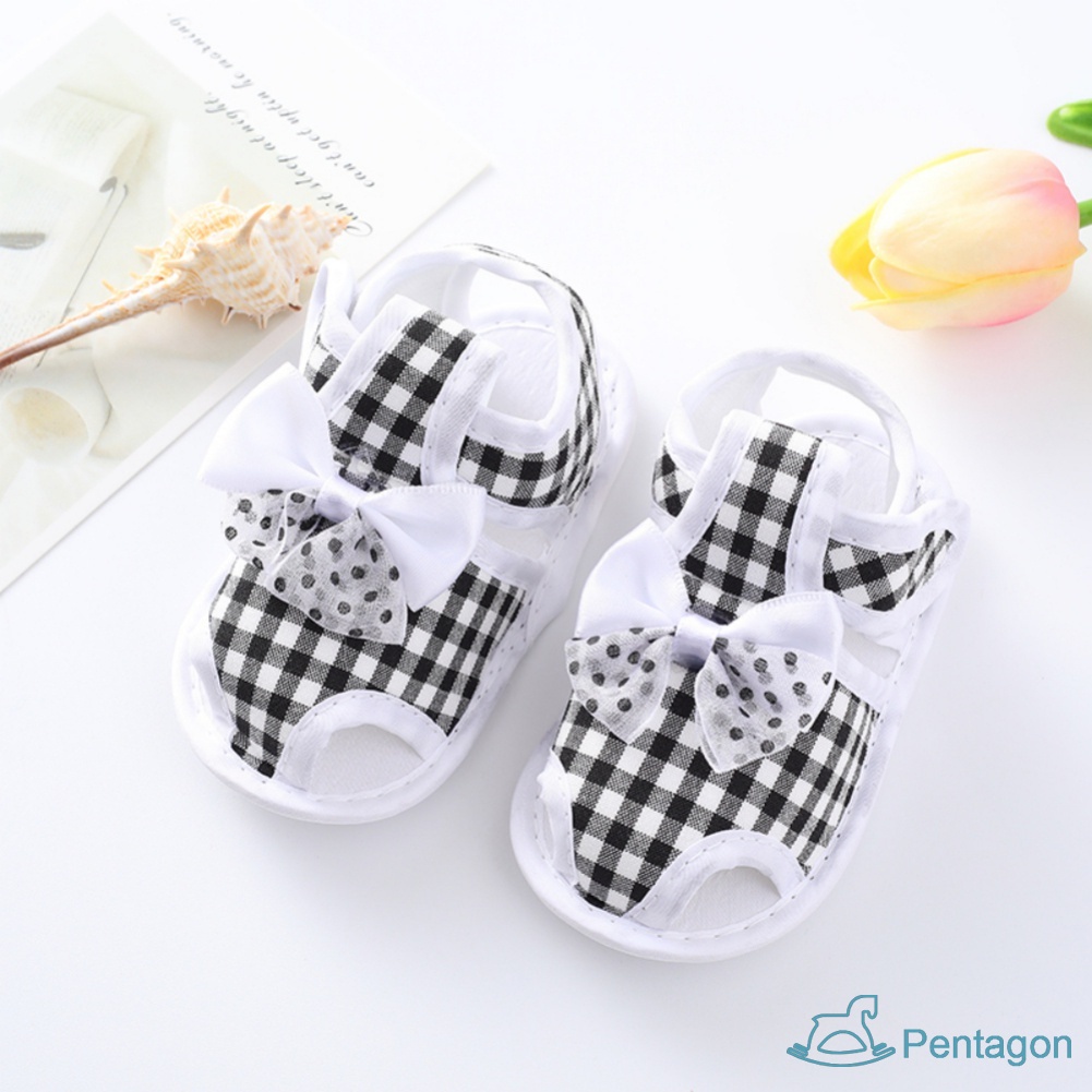 Xăng đan Cotton Chống Trượt Đính Hoa Dễ Thương Dành Cho Bé Gái 0-12 Tháng Tuổi