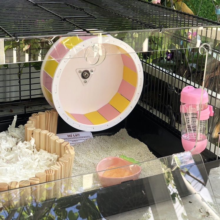 Chuồng hamster, Size 47cm mặt mica, KHÔNG PHỤ KIỆN