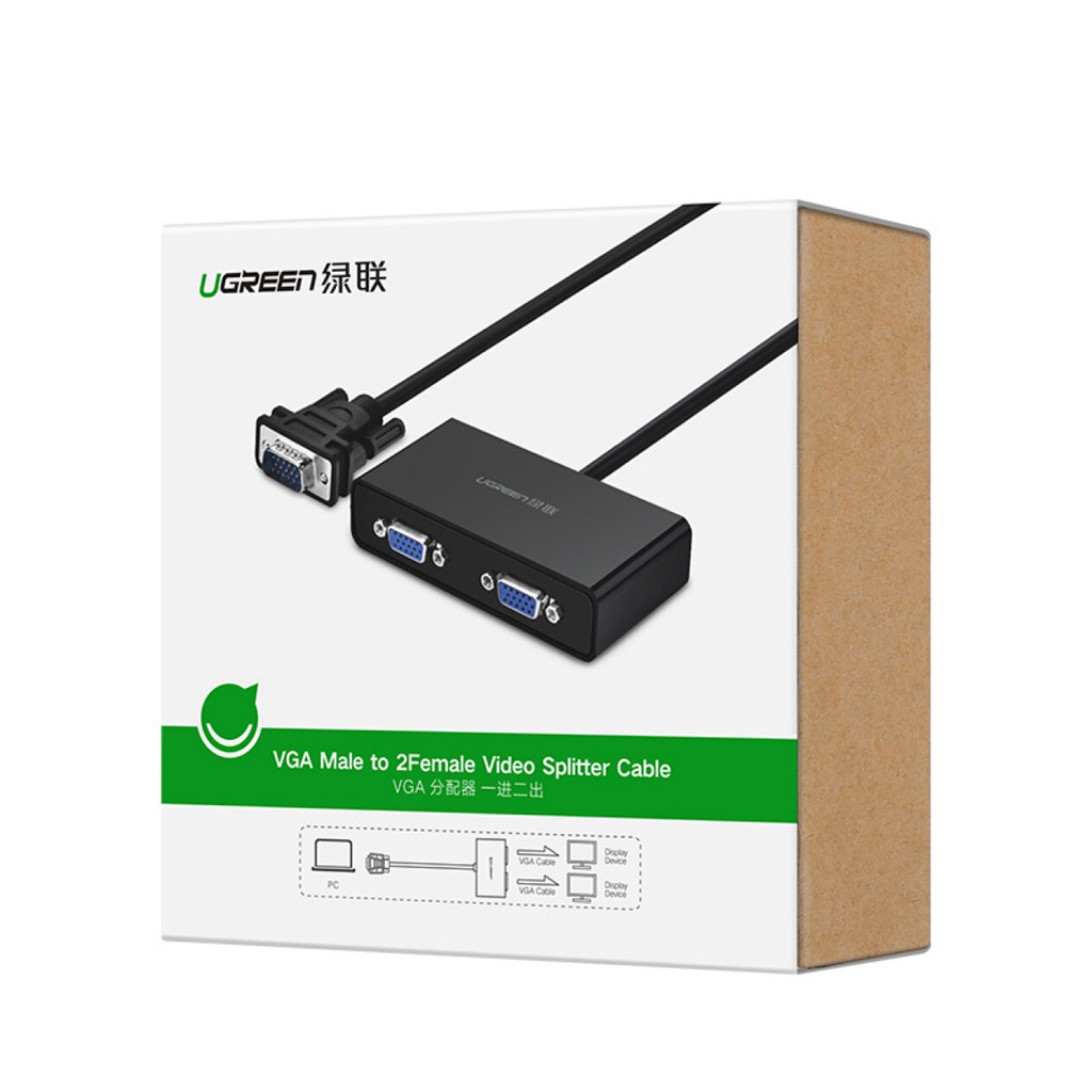 Cáp chia VGA 1 ra 2 dài 0.5m UGREEN 40254