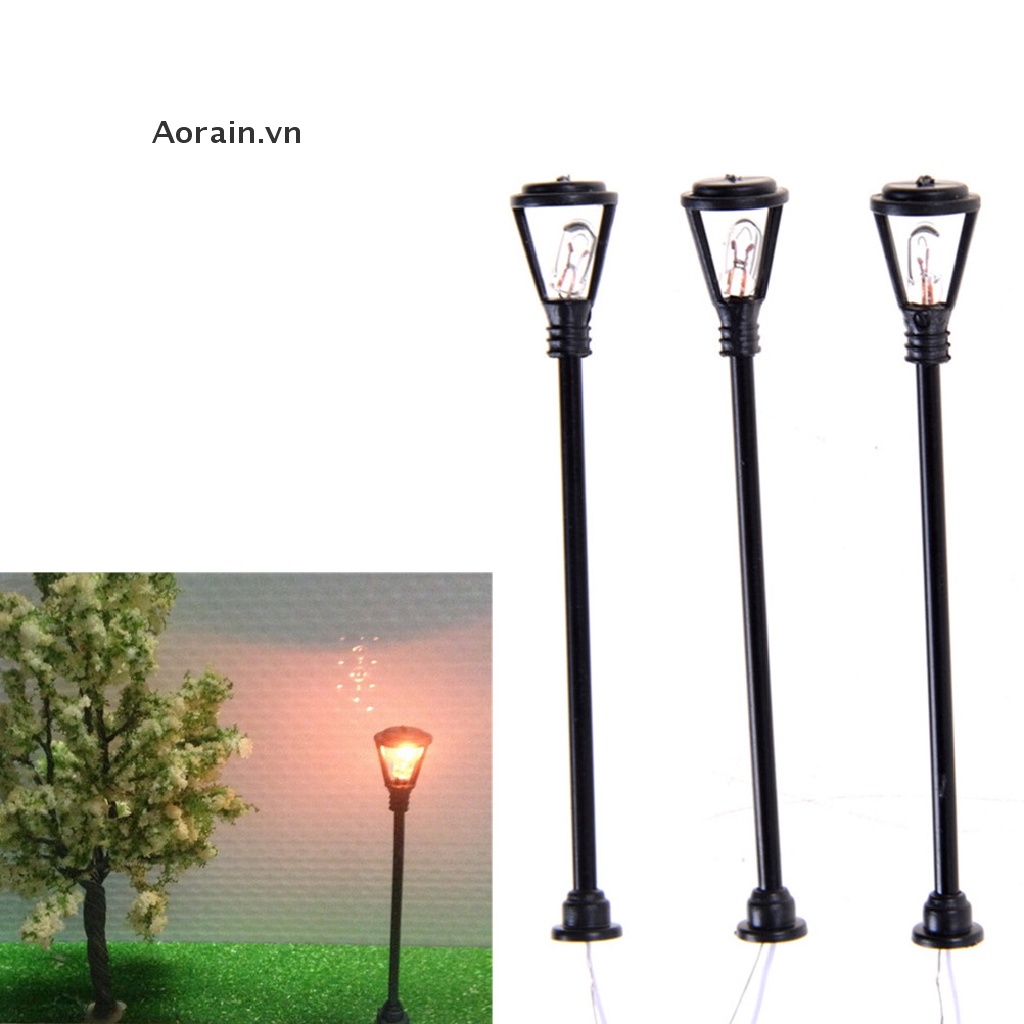 Bộ 10 Mô Hình Đèn Vườn Màu Đen Độc Đáo