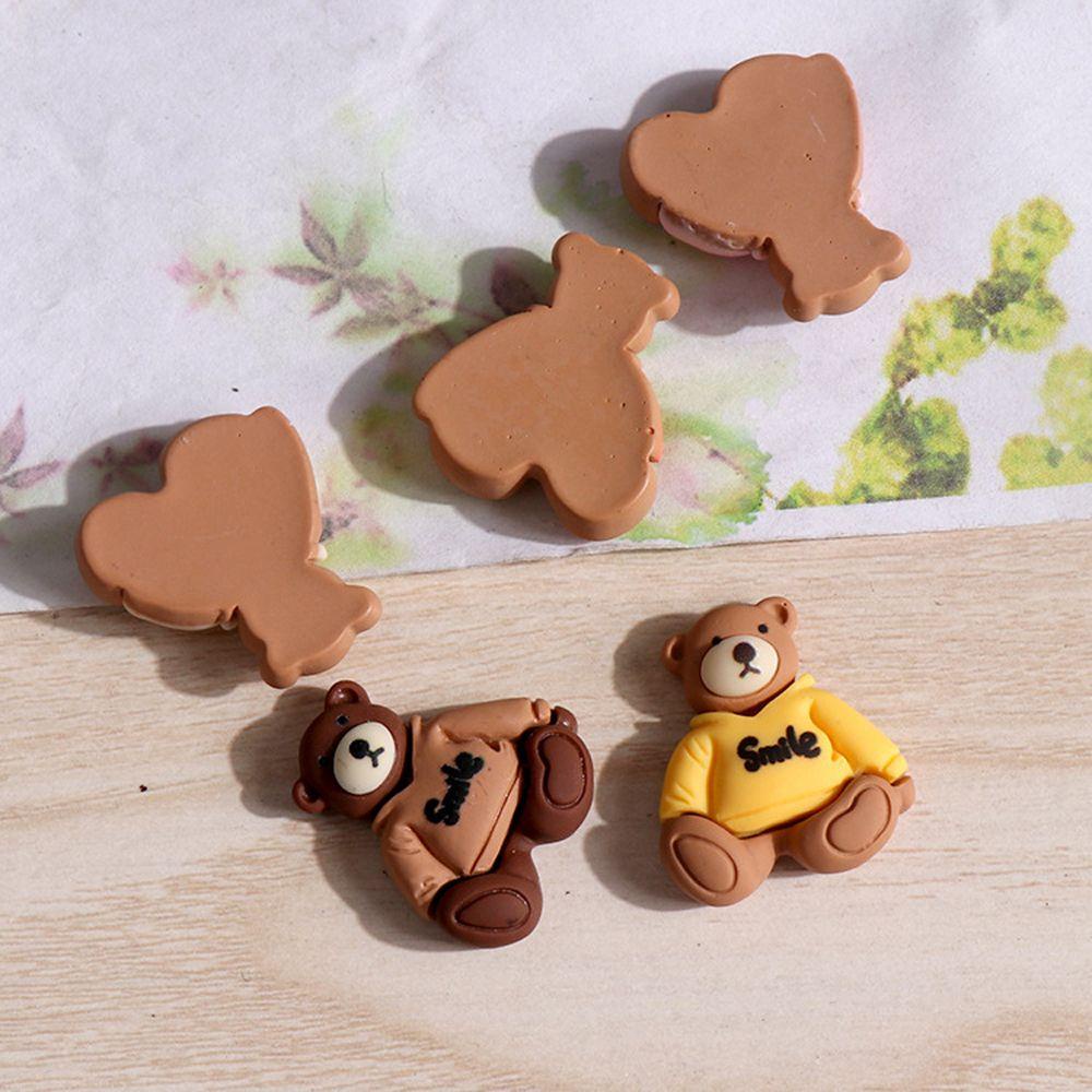 Phụ Kiện Trang Trí Bánh Kem Hình Gấu Bằng Nhựa Resin