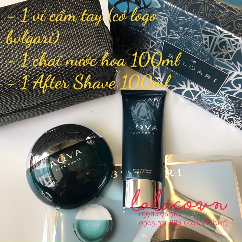 Gift set nước hoa Bvlgari Roma Aqva Pour Homme - hàng Ý | Thế Giới Skin Care