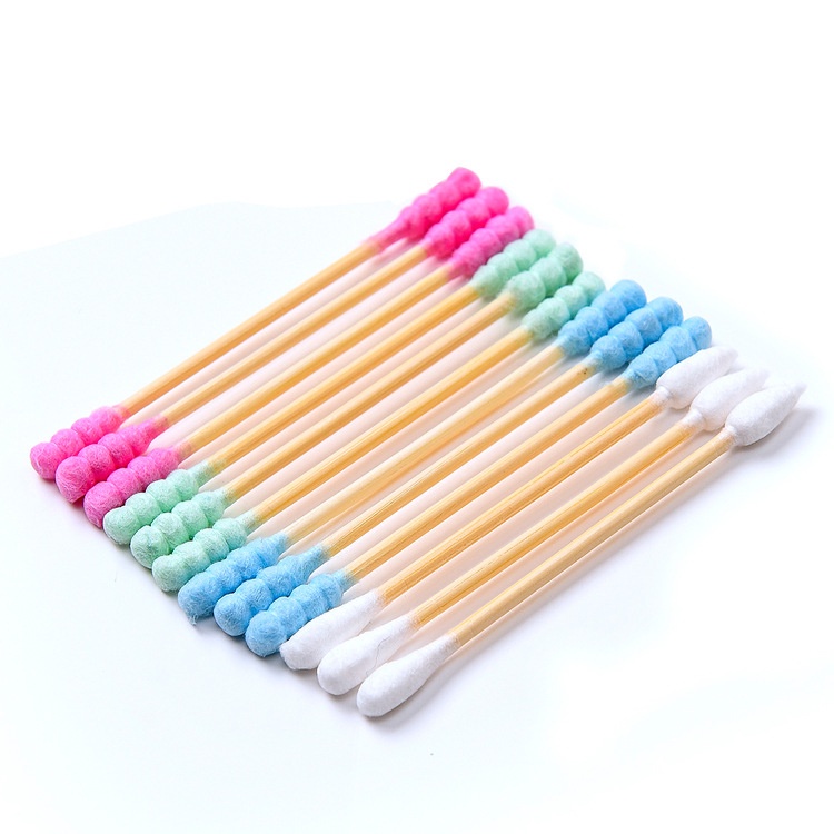 MS523 Bông tai xoắn 2 đầu, tăm bông 100pcs
