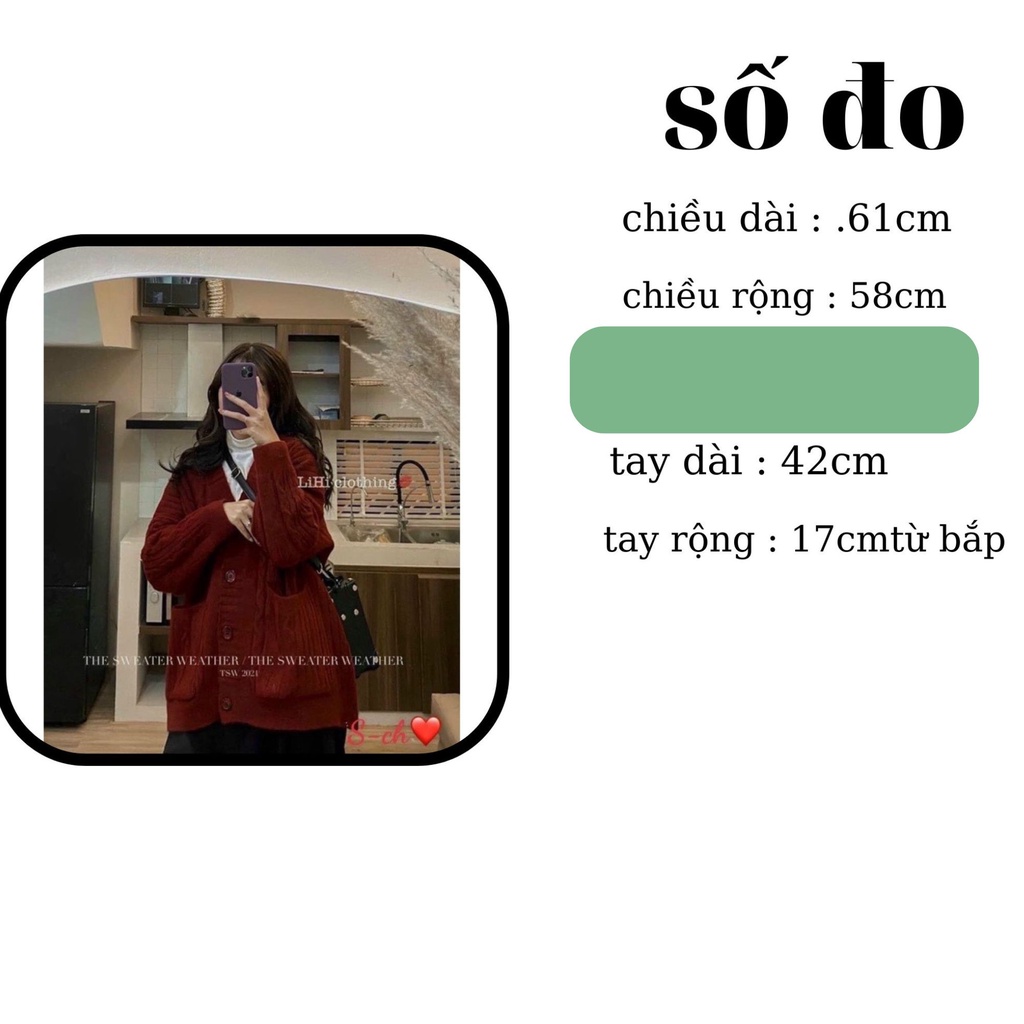 Áo Len Cadigan Dáng Dài Len Thừng Áo Khoác Len From Rộng Hàn Quốc Phù Hợp Với Mọi Lứa Tuổi Ak791