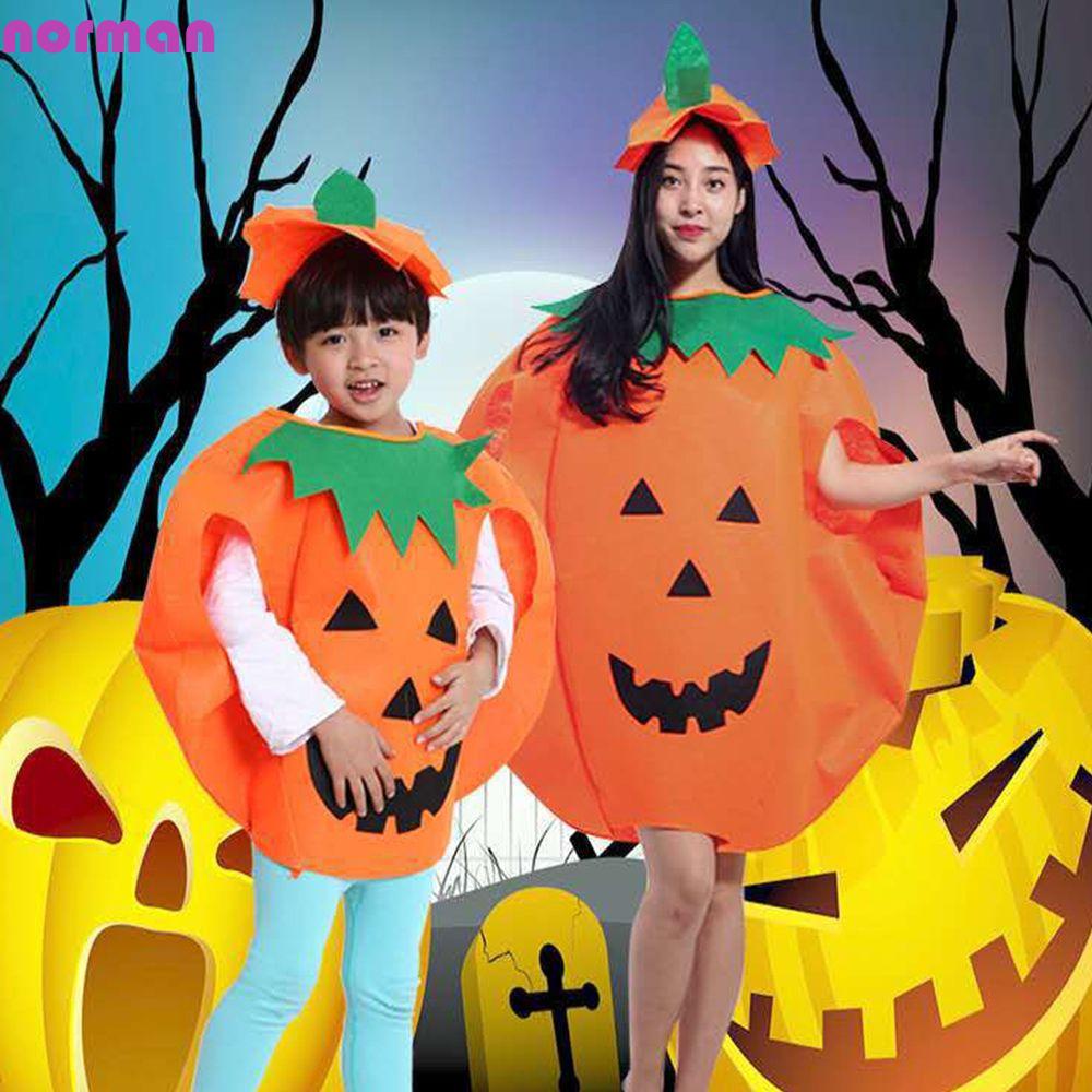 Bộ Trang Phục Hóa Trang Halloween Hình Quả Bí Ngô Kèm Nón Và Túi Đựng