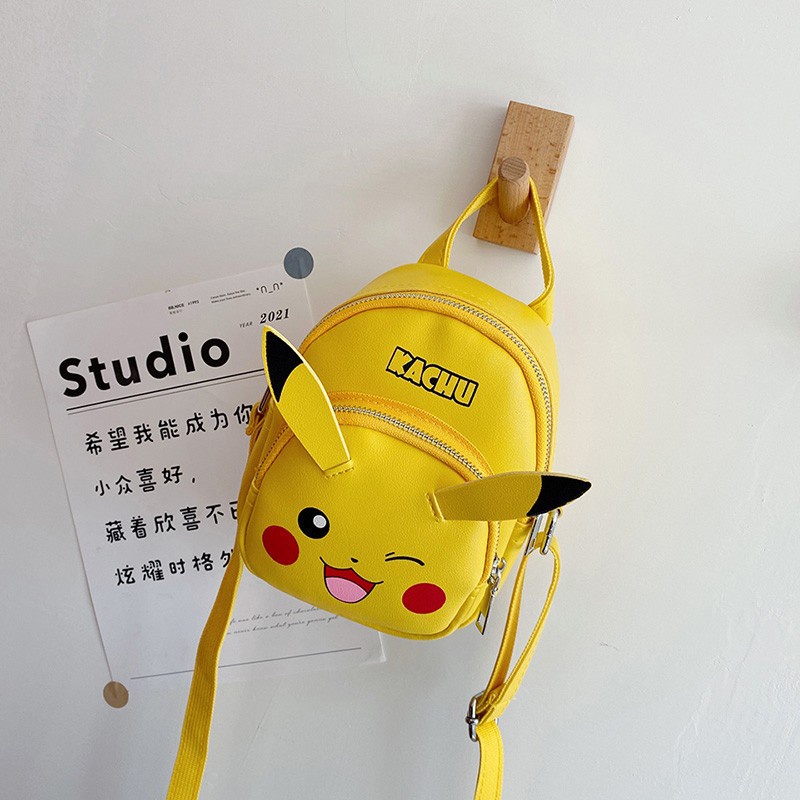 Pokémon Detective Pikachu backpack cartoon high-definition printing student school bag children's school gift large-capacity breathable bag children's gift girl portable satchel