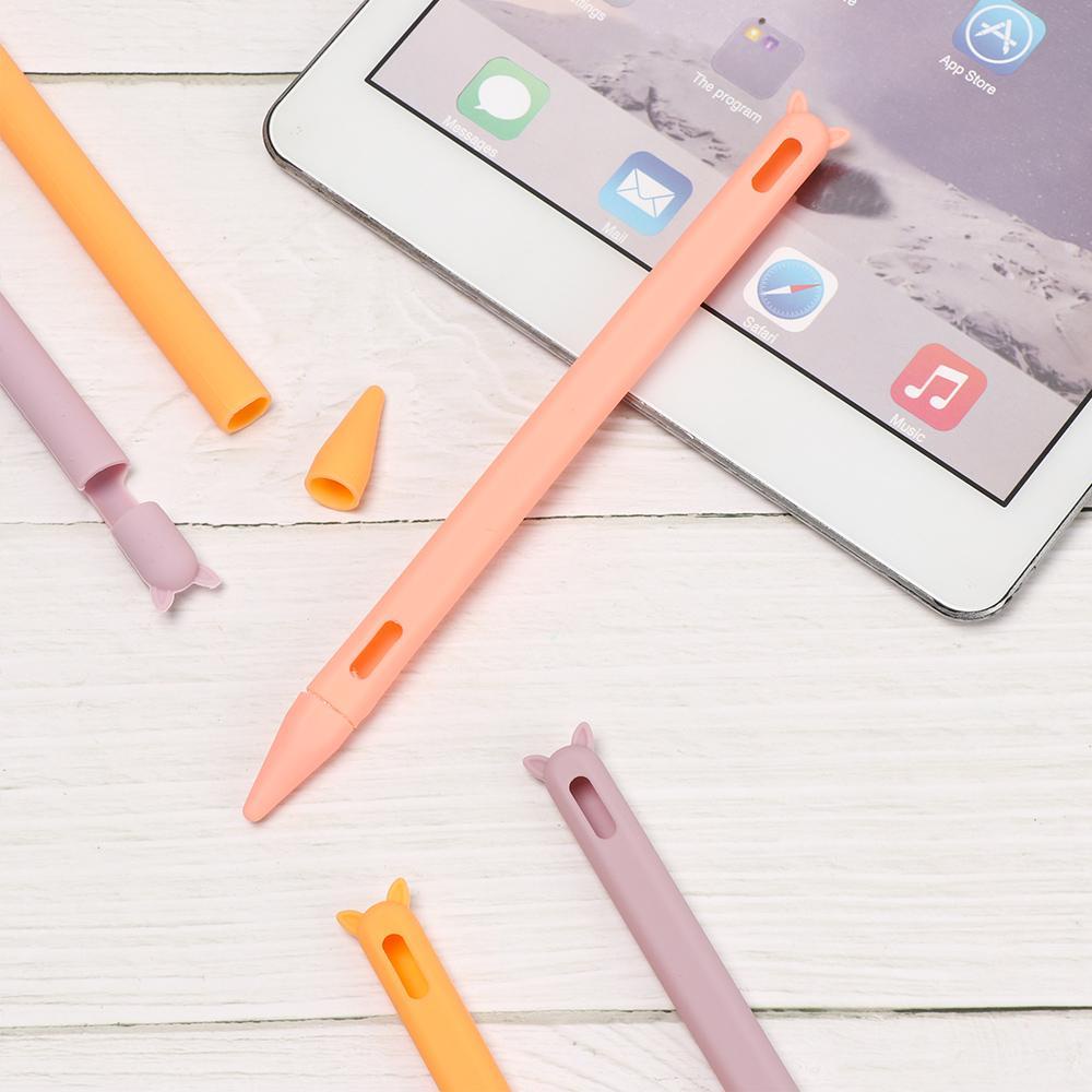 MYRONGVN Túi Đựng Bút Bằng Silicone Chống Bụi Hình Mèo Hoạt Hình