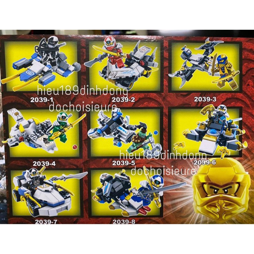 Lắp ráp xếp hình non Lego Ninjago 2039 : Titan Mech chiến giáp người máy robot băng 8in1 850+ mảnh