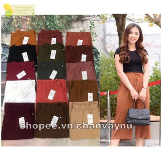 Quần ống rộng chất đũi lửng MT374