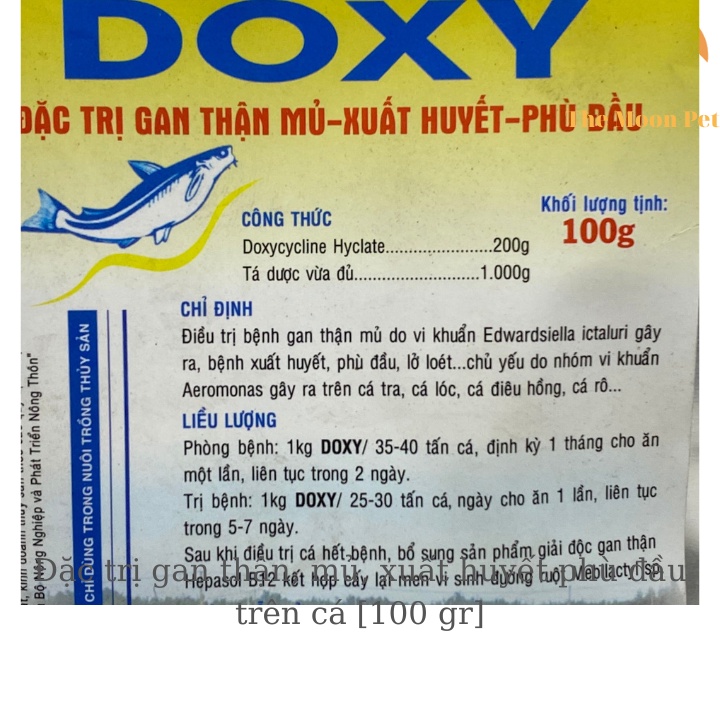 Sản phẩm cho cá bị gan thận, mủ, xuất huyết phù đầu trên cá