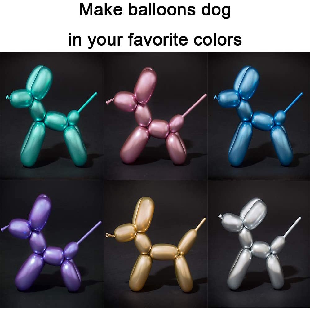 Set 2050 Bong Bóng Dài Dùng Để Trang Trí Tiệc Sinh Nhật / Đám Cưới