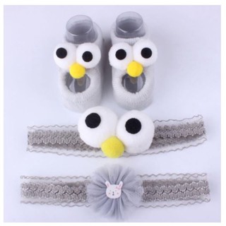 Set 2 băng đô kèm tất cho bé