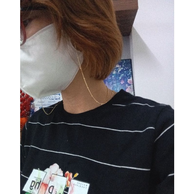 Dây đeo khẩu trang kính mắt chống rớt xích bi nhí xinh xinh cao cấp không đen không bay màu