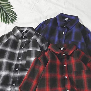 ÁO KHOÁC SƠMI CAO CẤP SỌC CARO UNISEX NAM NỮ-TPKCS 1302