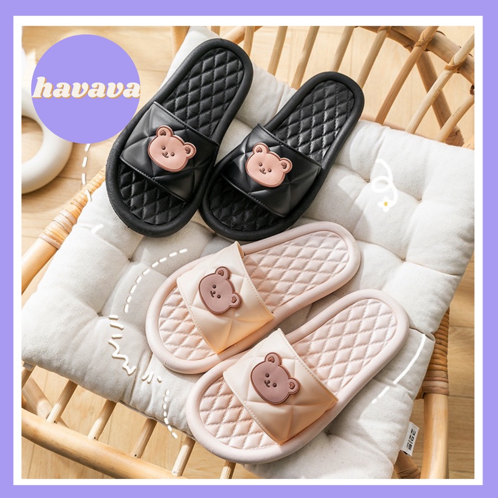 Dép nữ đi trong nhà thời trang quai ngang đẹp xinh cute giá rẻ HAVAVA DL007