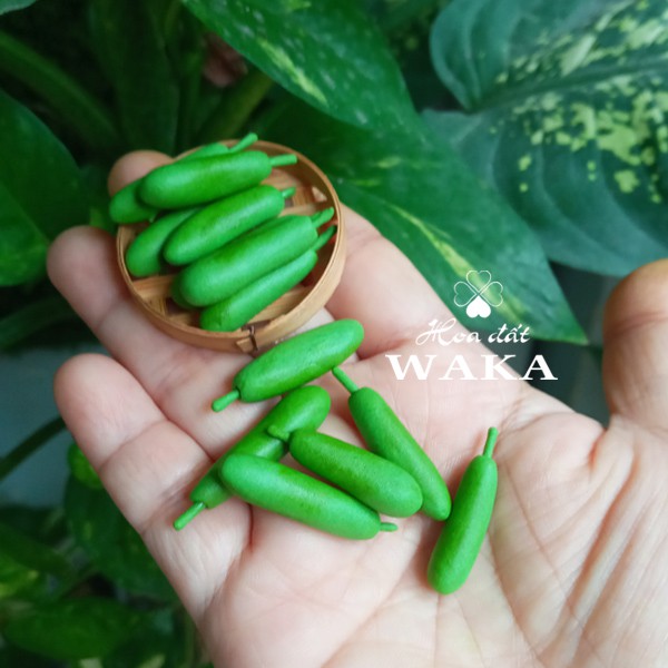 Mô hình Trái Bầu-Bí Xanh Mini- Rau Củ Quả Mini 1/12
