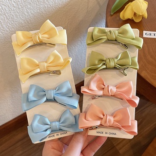 Kẹp Tóc Đính Nơ Nhỏ Dễ Thương Phong Cách Hàn Quốc Cho Bé Gái