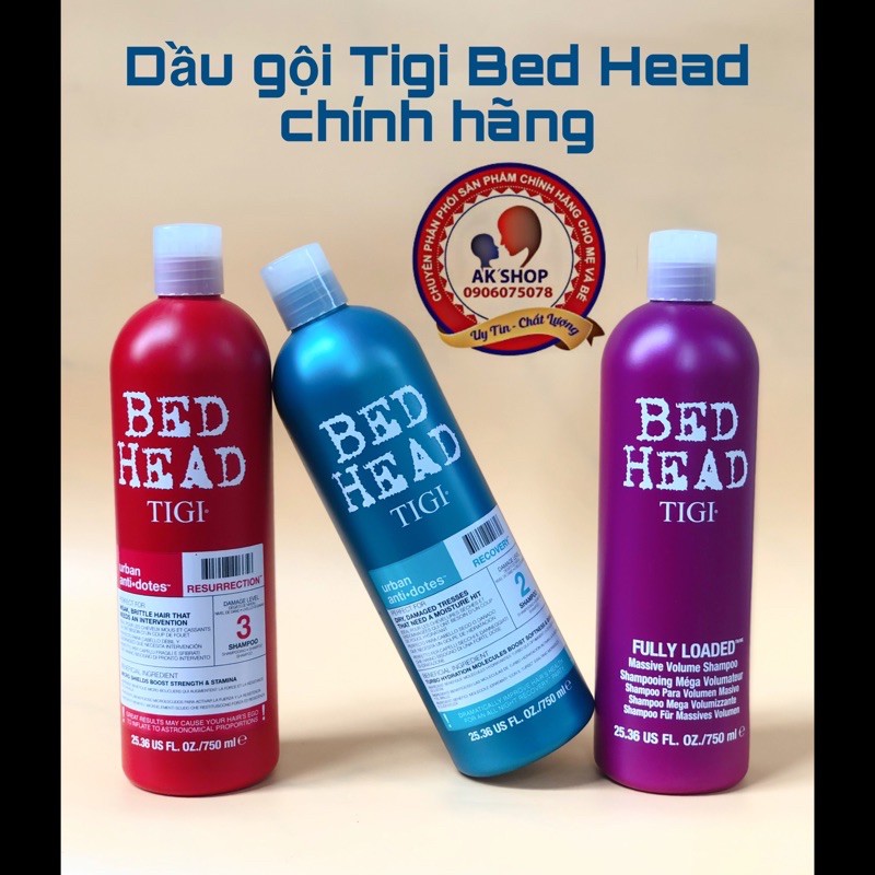 Dầu gội Tigi bed head hàng chuẩn auth 750ml