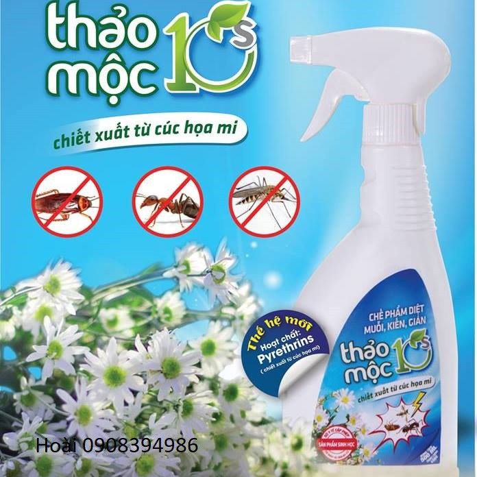 THẢO MỘC 10S DIỆT MUỖI, GIÁN, KIẾN VÀ CÁC LOẠI CÔN TRÙNG KHÁC