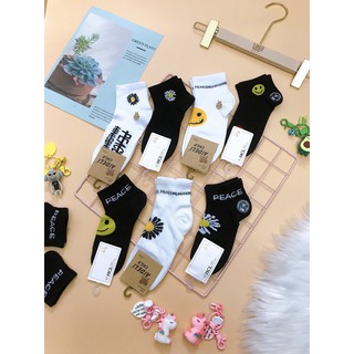 Sêt 10 đôi Tất mặt cười hoa cúc