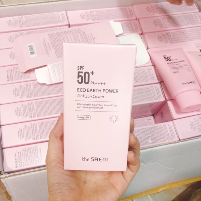 Kem Chống Nắng The Seam Eco Earth Power Pink (SPF 50+/PA)++++