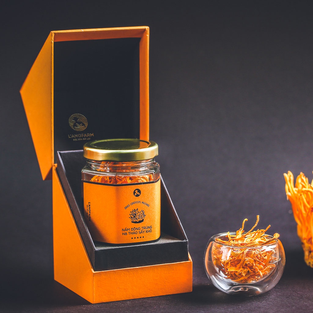 Đông trùng hạ thảo khô L'angfarm, 10g, hộp, mẫu quà tặng