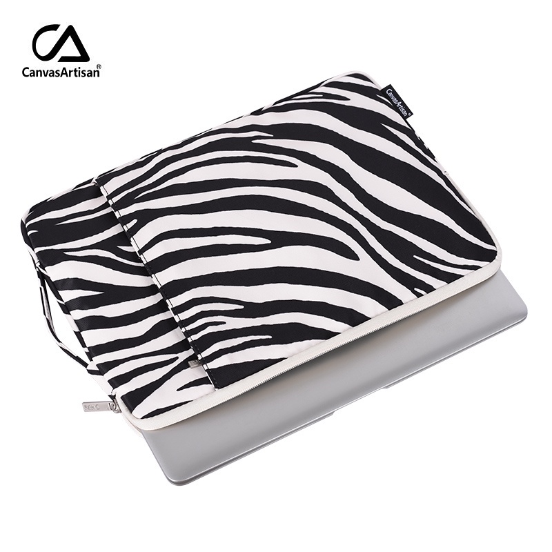 CanvasArtisan Túi đựng máy tính xách tay họa tiết ngựa vằn chống thấm nước cho Macbook Air Pro Thinkpad 11 / 12 / 13 / 14 / 15 Inch