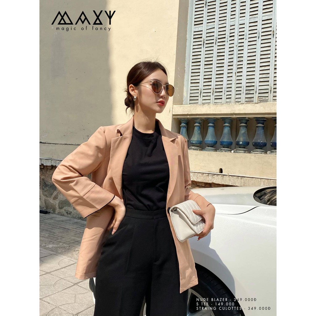 Áo khoác blazer phong cách Hàn Quốc nude blazer Maxy Workshop | BigBuy360 - bigbuy360.vn