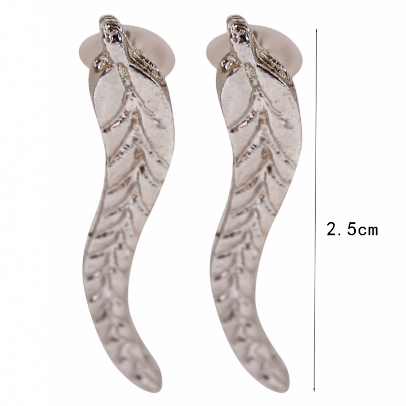 1 đôi bông tai kim loại hình chiếc lá thời trang cho nữ