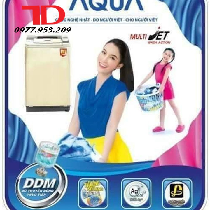 Miếng dán máy giặt AQUA SANYO, tem dán trang trí máy giặt AQUA SANYO mẫu 2