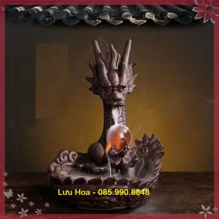 . {TẶNG NGỌC RỒNG} Thác Khói Trầm Hương PHI LONG PHUN CHÂU - Cầu bình an, may mắn, tài lộc, tĩnh tâm, thiền định