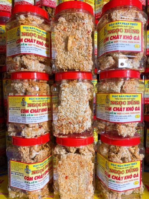 Cơm Cháy Khô Gà ( ăn liền ) là món ăn ngon của Shop Đặc Sản Phan Thiết NGỌC DŨNG; Hộp 250 gram HSD 12 tháng