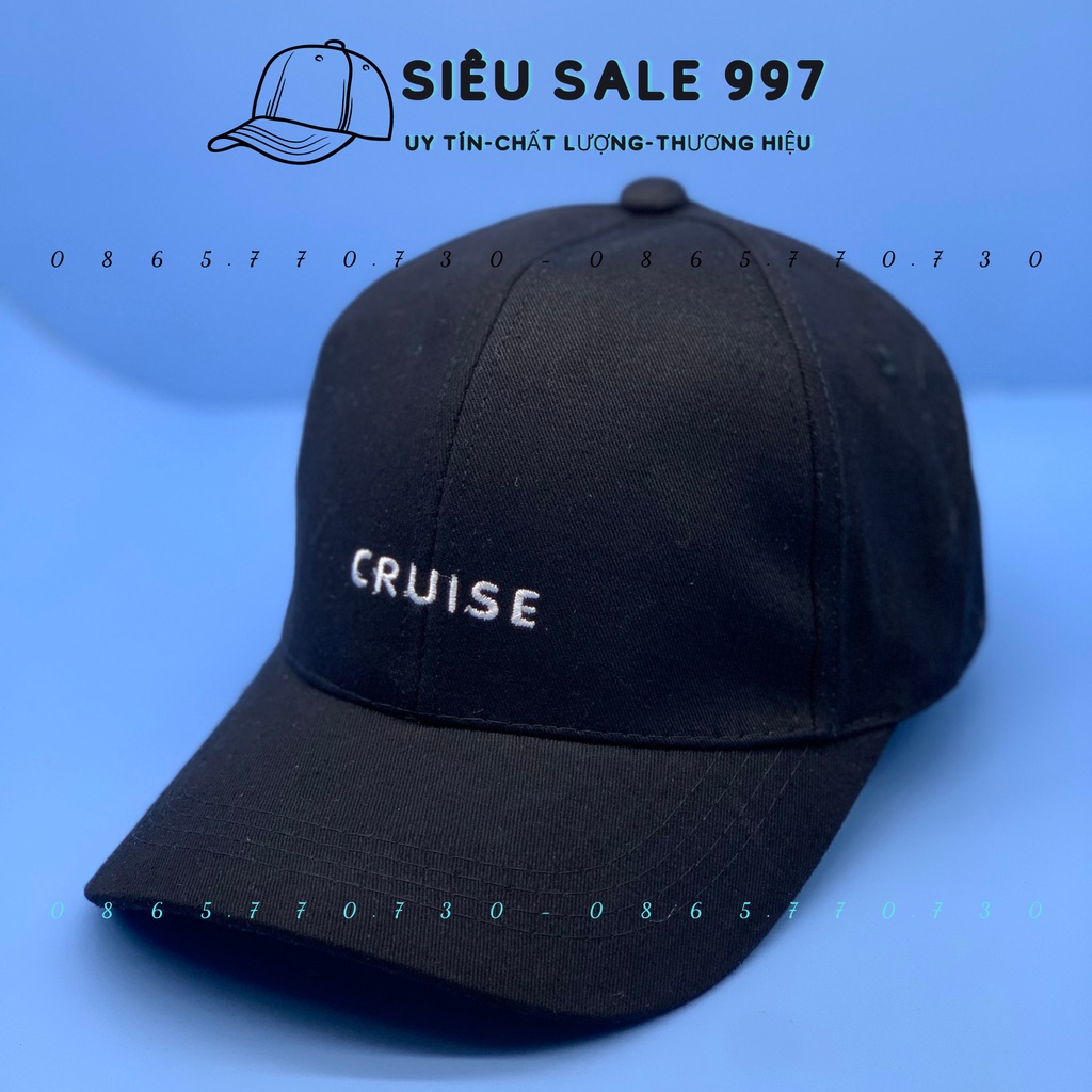 MŨ LƯỠI TRAI THÊU CRUISE, NÓN KẾT THÊU PHONG CÁCH HÀN QUỐC UNISEX