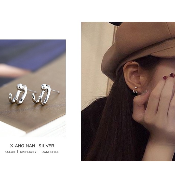 Bông tai mạ bạc 925 cho nam và nữ