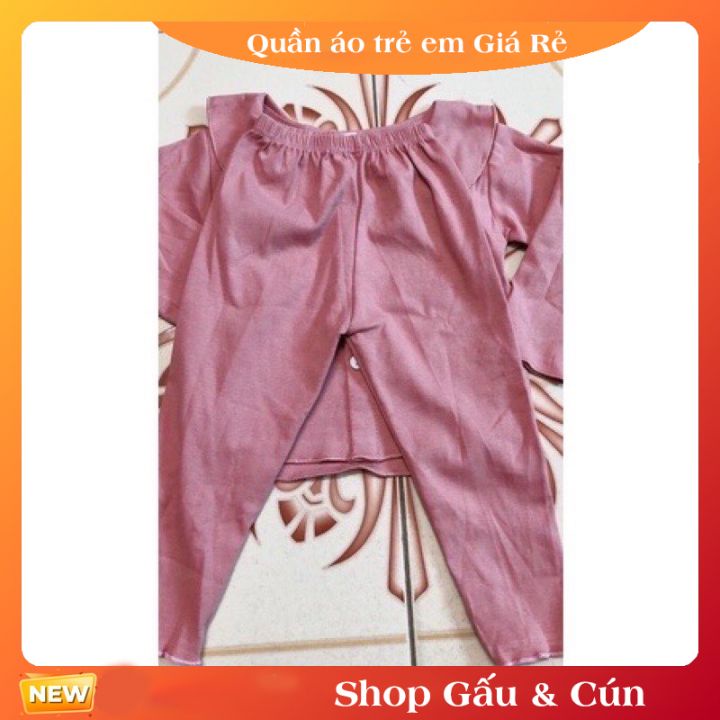 Bộ quần áo thu đông cho bé gái chất cotton , tăm mềm mịn, co giãn , thấm hút mồ hôi tốt 6kg -11kg