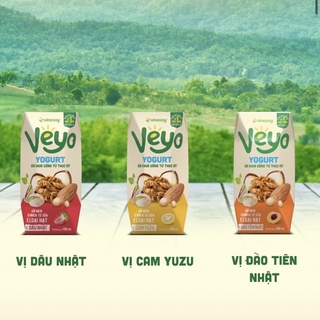 Sữa chua uống veyo từ thực vật lốc 3 hộp x180ml