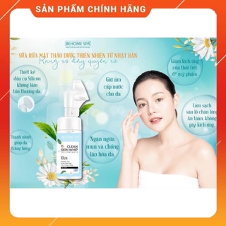 Sửa Rửa Mặt 🔥 FREESHIP ❤️ Sửa rửa mặt BEHOME SPA tạo bọt trắng da ngừa mụn dành cho da dầu mụn đầu cọ slicon mềm min