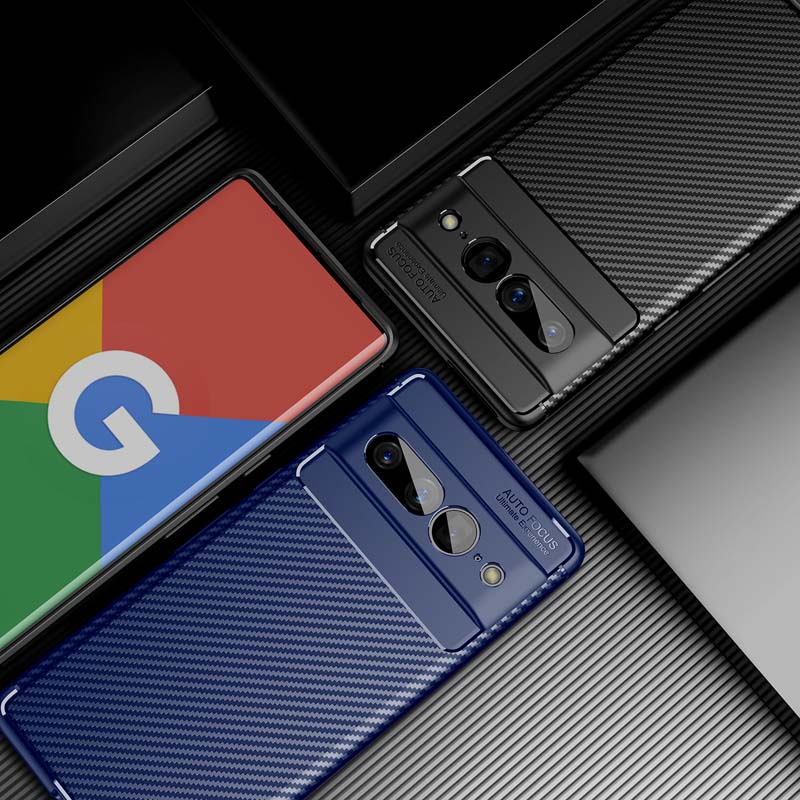 Ốp Điện Thoại TPU Dẻo Sợi Carbon Tản Nhiệt Bảo Vệ Camera Cho Google Pixel 7 6 6a Pro