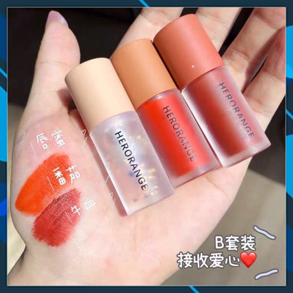 SÉT 3 CÂY SON HEORANGE LÙN BẢN MINI SIÊU XINH