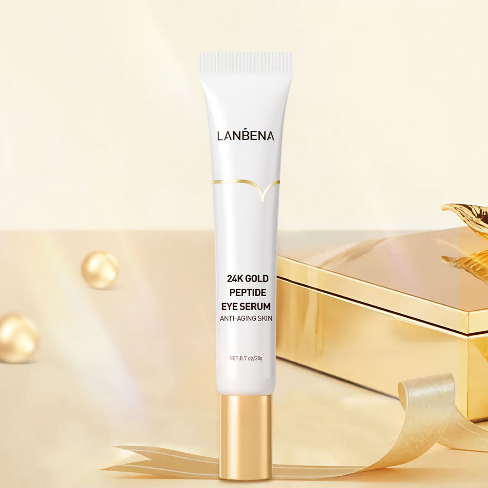 Set 2 Serum Dưỡng Mắt Lanbena Chứa Vitamin C Vàng 24K Ectoin Peptide Xóa Nếp Nhăn Quầng Thâm Mắt 20g