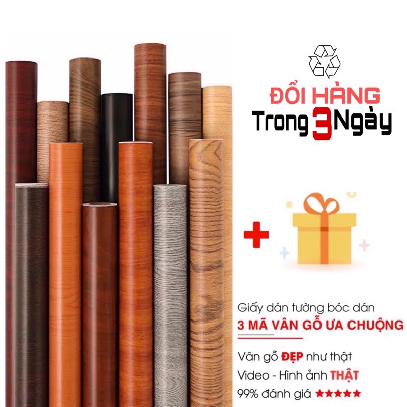 Giấy decal dán tường giả vân gỗ dán bàn tủ chống nước khổ 1.2m sẵn keo đẹp giá rẻ